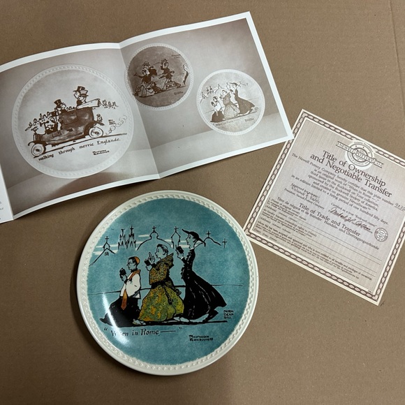 NORMAN ROCKWELL Plate "When in Rome" by Newell Pottery Co. New In Box - Picture 2 of 4